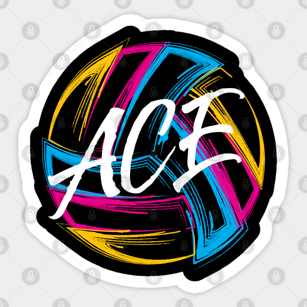 Volleyball ACE Tee Shirt Volleyball Sticker TeePublic